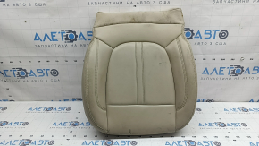 Lincoln MKZ 17-20 passenger seat cushion upholstery, beige leather, heated, dry-cleanable