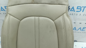 Lincoln MKZ 17-20 passenger seat cushion upholstery, beige leather, heated, dry-cleanable