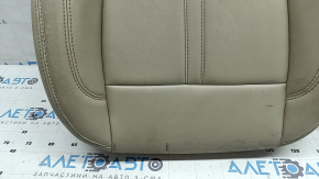 Lincoln MKZ 17-20 passenger seat cushion upholstery, beige leather, heated, dry-cleanable