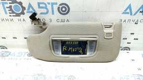 Left visor for a Lincoln MKZ 17-20, beige, without a hook, illuminated, with controls, needs cleaning, broken mount