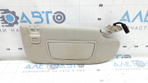 Right visor for Lincoln MKZ 17-20, beige, without hook, illuminated, cleanable