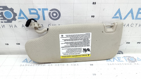 Right visor for Lincoln MKZ 17-20, beige, without hook, illuminated, cleanable