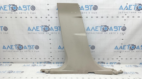 Lower left center pillar trim for Lincoln MKZ 17-20, beige, plastic has turned white, worn, needs cleaning