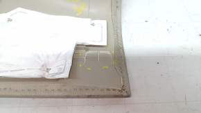 Upper left rear pillar trim for a Lincoln MKZ 17-20, beige, behind the window, needs dry cleaning, broken mount