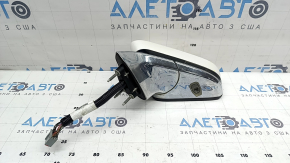 Lincoln MKZ 17-20 11-pin left side mirror, turn signal, heated, projection, chrome, white with chrome, worn