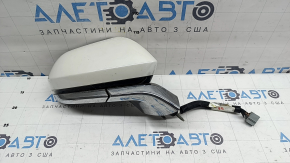 Right side mirror assembly for Lincoln MKZ 17-20, 11 pins, turn signal, heated, projection, chrome, white with chrome