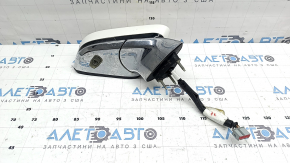 Right side mirror assembly for Lincoln MKZ 17-20, 11 pins, turn signal, heated, projection, chrome, white with chrome