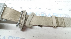 Passenger seat belt with pretensioner and squib, Lincoln MKZ 17-20, beige, dry-cleanable