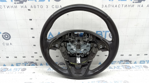 Lincoln MKZ 13-20 steering wheel, brown leather, worn, dents, scratches