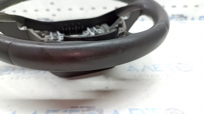 Lincoln MKZ 13-20 steering wheel, brown leather, worn, dents, scratches