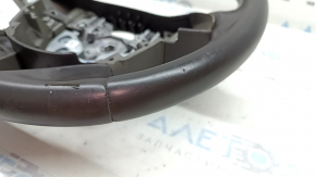 Lincoln MKZ 13-20 steering wheel, brown leather, worn, dents, scratches
