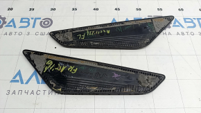 Set of 2 Honda Accord fender emblem moldings in graphite with gloss black (23-26)