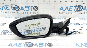 Left side mirror assembly for Honda Accord 23-3, 3-pin, gloss black, broken housing