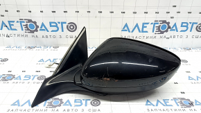 Left side mirror assembly for Honda Accord 23-3, 3-pin, gloss black, broken housing