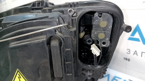 Audi Q5 8R 13-17 xenon front right headlight, water damage, broken guide and mount