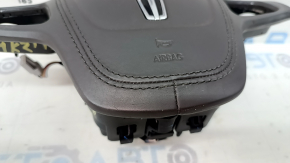 Lincoln MKZ 17-20 driver's steering wheel airbag, brown, scratched, worn
