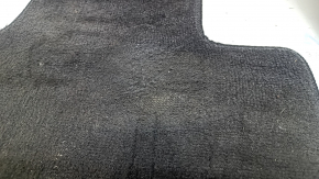 Set of Kia Sorento 21-26 black fabric floor mats, needs cleaning, driver's side mat is worn
