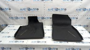 Set of black floor mats for Honda Accord 23-26 tires