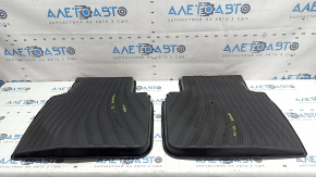 Set of black floor mats for Honda Accord 23-26 tires