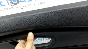 Black front right door panel for a 2020 Honda Accord, black leather armrest, black leather insert, scratches, dents