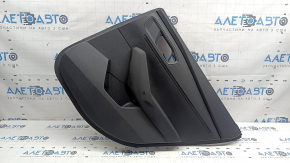 Door trim panel rear right Honda Accord 23-26 black leather, leather armrest, plastic insert, tear, worn