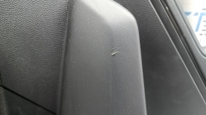 Door trim panel rear right Honda Accord 23-26 black leather, leather armrest, plastic insert, tear, worn