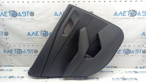Rear left door panel for Honda Accord 2023-2026, black leather, leather armrest, plastic insert, tear, scratches