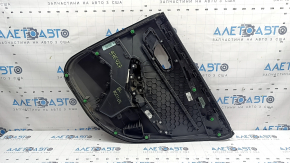 Rear left door panel for Honda Accord 2023-2026, black leather, leather armrest, plastic insert, tear, scratches
