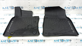 Set of floor mats with black rubber for Toyota Camry V70 18-24