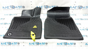 Set of floor mats with black rubber for Toyota Camry V70 18-24