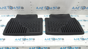 Set of floor mats with black rubber for Toyota Camry V70 18-24