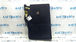 Rear row backrest trim left Toyota Rav4 19-25 combined leather + fabric black, XSE, Hybrid, blue stitching