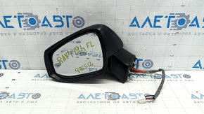 Left side mirror assembly for Toyota Rav4 19-25, 8 pins, gloss black, turn signal, heated, BSM, scratches