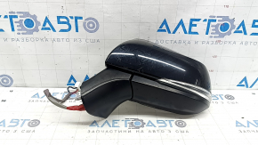 Left side mirror assembly for Toyota Rav4 19-25, 8 pins, gloss black, turn signal, heated, BSM, scratches