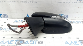 Left side mirror assembly for Toyota Rav4 19-25, 8 pins, gloss black, turn signal, heated, BSM, scratches