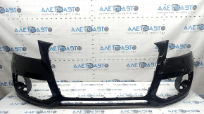 Bare front bumper for Audi Q5 8R 13-17 rest, black, for parking sensors, cracked, after repair, broken mount