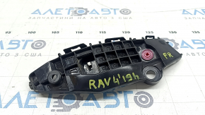 The right front bumper mount on a Toyota Rav4 19-25 has broken latches.