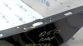 Bare rear bumper for Audi Q5 8R 09-17, black, without caps, scratches, tears, cracks, broken fasteners, broken fastener