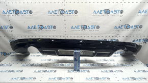 Rear bumper lip for 2 pipes for Audi Q5 8R 13-17, for parking sensors, for towbar, black, scratches