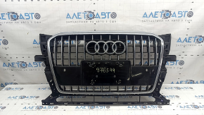 Audi Q5 8R 13-17 radiator grille, rest for parking sensors, glossy, chrome, with quattro emblem, non-factory holes, scuff marks