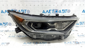 Right front headlight for Toyota Rav4 19-21 LED, chrome, Japan-built, sand-painted, worn housing