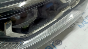 Right front headlight for Toyota Rav4 19-21 LED, chrome, Japan-built, sand-painted, worn housing