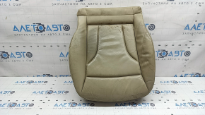 Driver's seat cushion upholstery for Audi Q5 8R 13-17, beige leather, heated, worn, needs dry cleaning, creases in the leather