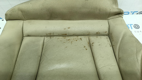 Driver's seat cushion upholstery for Audi Q5 8R 13-17, beige leather, heated, worn, needs dry cleaning, creases in the leather