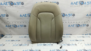 Audi Q5 8R 13-17 driver's seat back upholstery, beige leather, heated, dry-cleanable