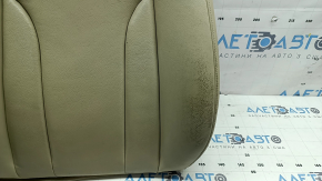 Audi Q5 8R 13-17 driver's seat back upholstery, beige leather, heated, dry-cleanable