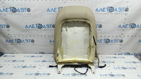 Audi Q5 8R 13-17 passenger seat back upholstery, beige leather, heated, dry-cleanable