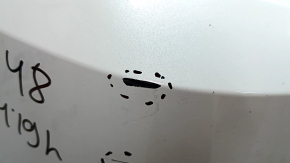 Front bumper, bare, Toyota Rav4 19-25, without parking sensors, Japan built, white, with protective film, scratches, cracks in the fasteners