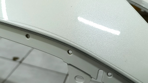 Front bumper, bare, Toyota Rav4 19-25, without parking sensors, Japan built, white, with protective film, scratches, cracks in the fasteners