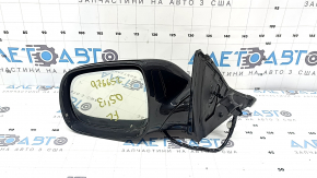 Left side mirror assembly for Audi Q5 8R 09-17, 15+2 pins, BSM, auto-dimming, auto-folding, turn signal, heated, backlit, black, scratches